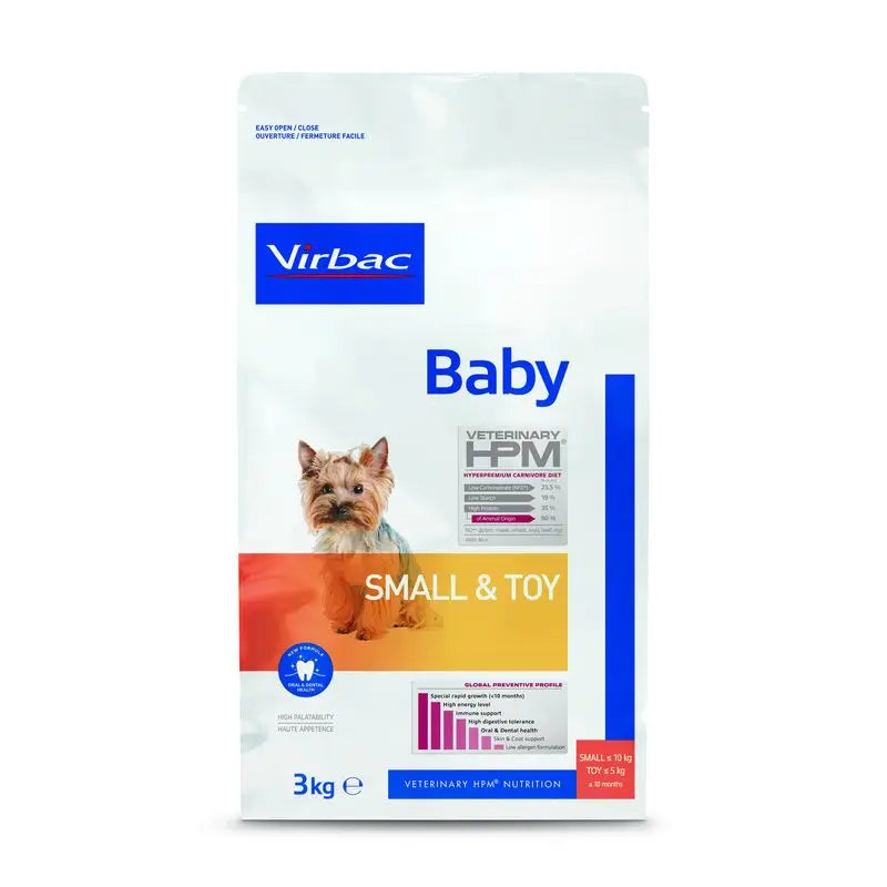 Virbac Hpm Baby Dog Small & Toy 3kg, alimento para cães