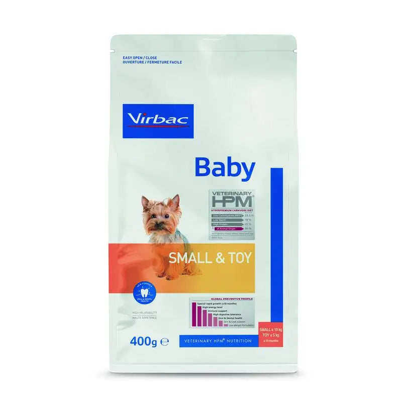 Virbac Hpm Baby Dog Small & Toy 400g, alimento para cães