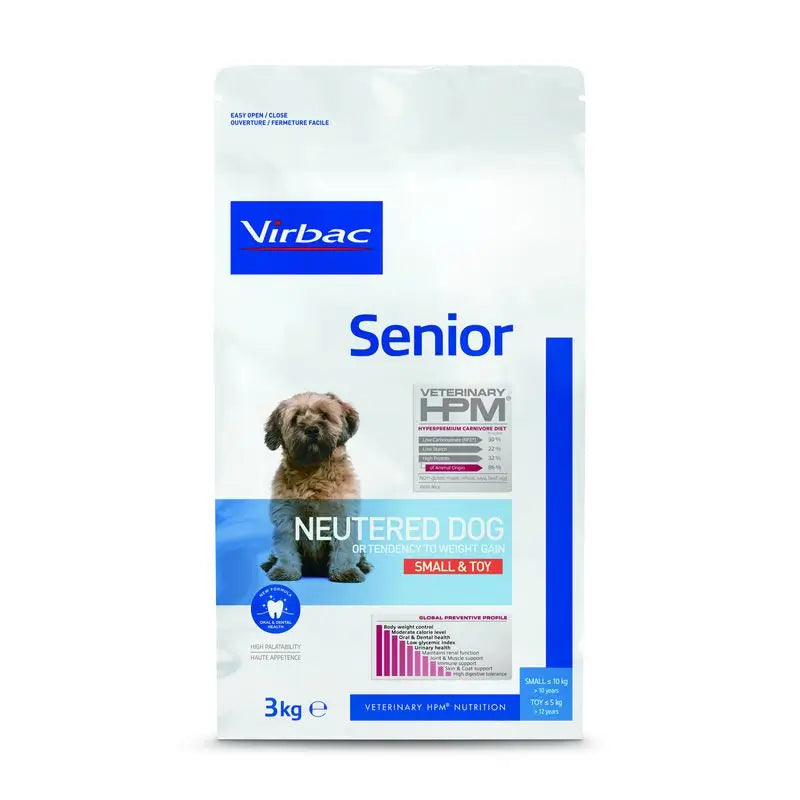 Virbac Hpm Senior Dog Neutered Small & Toy 3kg, alimento para cães