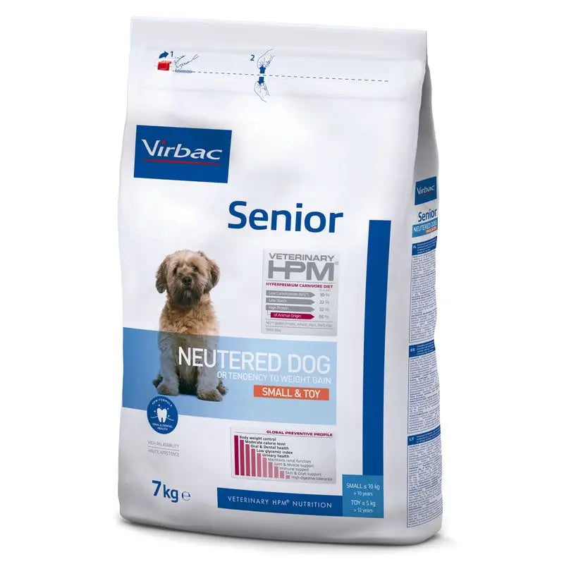 Virbac Hpm Senior Dog Neutered Small & Toy 7kg, alimento para cães