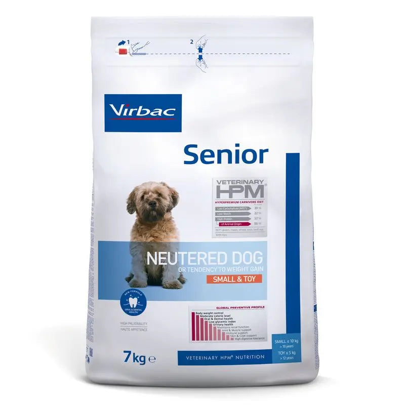 Virbac Hpm Senior Dog Neutered Small & Toy 7kg, alimento para cães