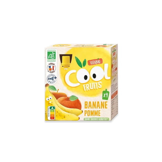 Vitabio Cool Fruits Maçã e Banana 90 Gr, 4 unidades