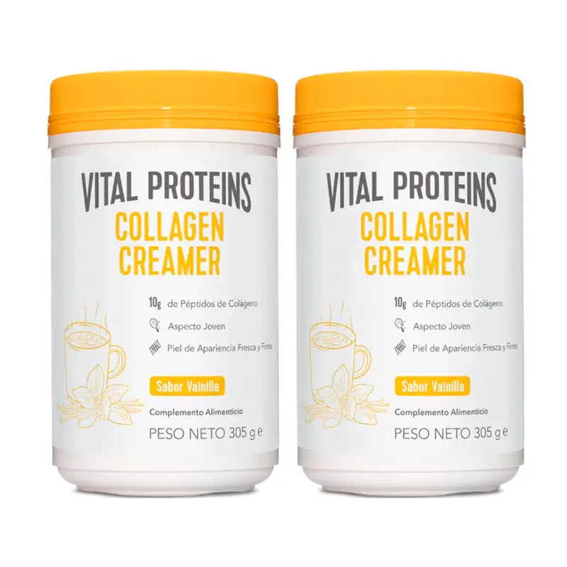 Vital Proteins Duplo Creme de Colagénio em Pó Sabor Baunilha 2x 305g