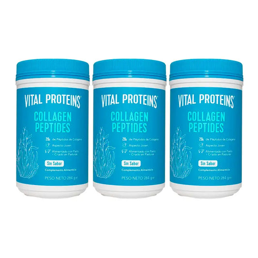 Peptídeos de Colagénio Triplo Vital Proteins 3 x 284g