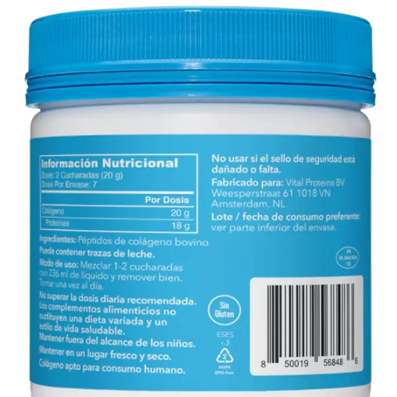 Vital Proteins Peptídeos de colagénio 140Gr.