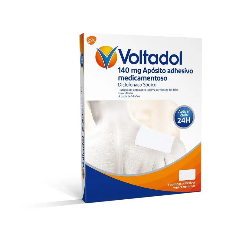 Voltadol 140 mg, 5 pensos médicos adesivos