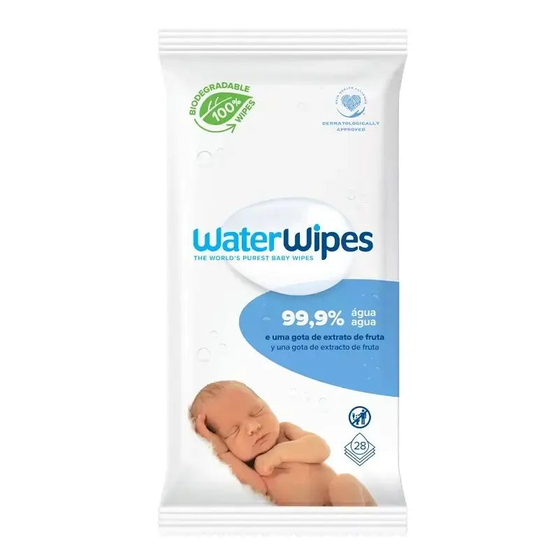 Waterwipes Toalhetes bebé Biodegradáveis, 28 Unidades