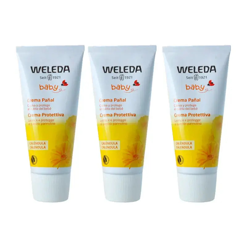 Weleda Baby Creme de Fraldas com Calêndula , 3 x 75 ml