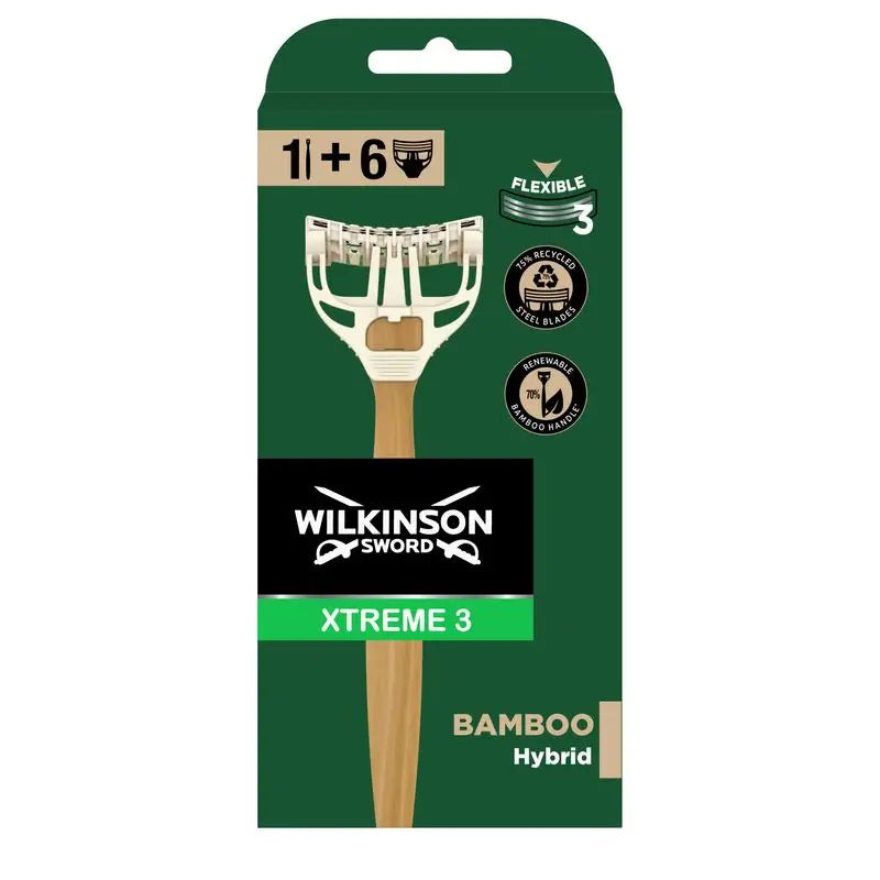 Máquina híbrida Wilkinson Sword Xtreme 3 Bamboo + 6 cargas