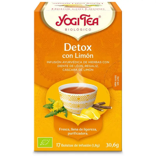 Yogi Tea Biológico Detox con Limón 17 Bolsitas