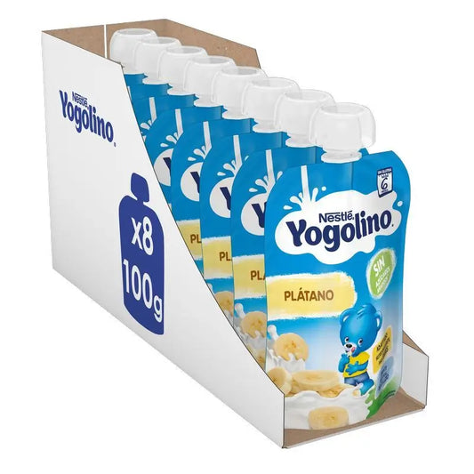 YOGOLINO Embalagem de banana sem açúcar, 100g x 8 unidades