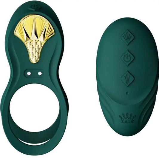 Zalo Bayek Anillo Vibrador Control Remoto Parejas Verde 