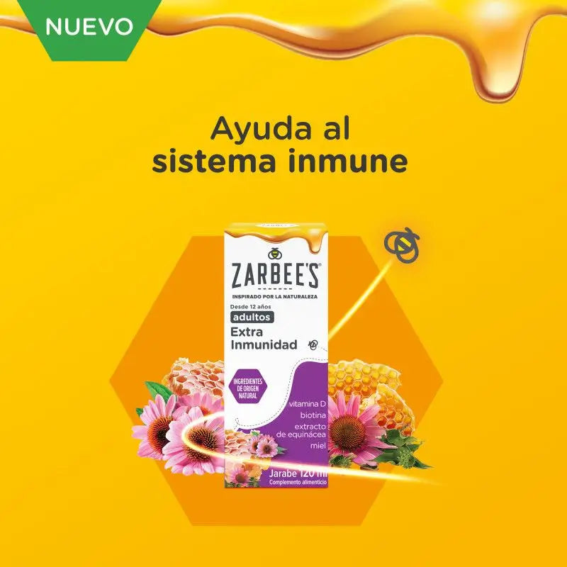 Xarope Zarbee's Adult Extra Immunity com mel e extrato de equinácea , 120 ml