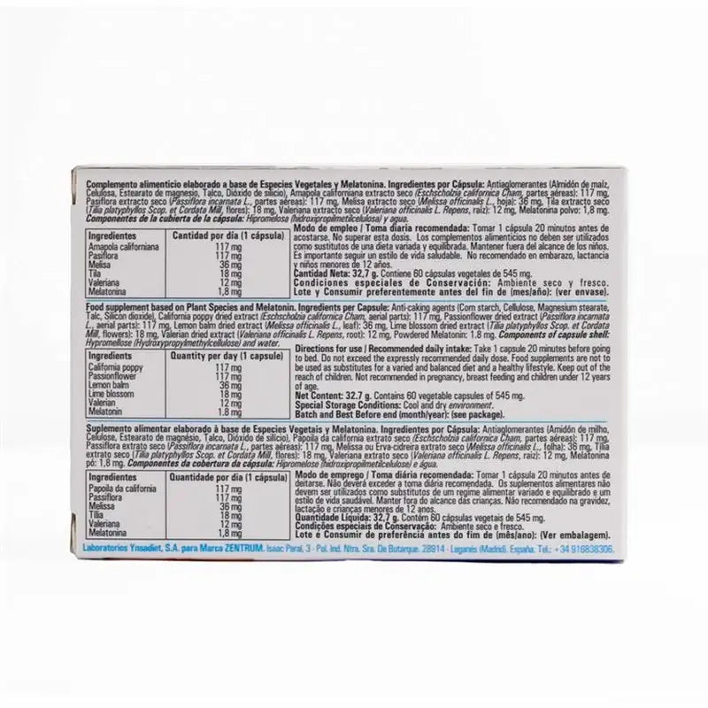 Ynsadiet Melatonin, 60 cápsulas